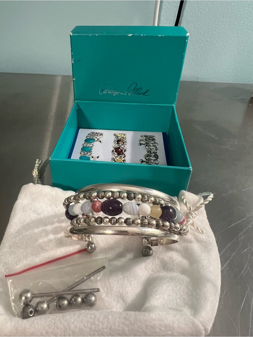 Carolyn Pollack Sterling Silver Changing Seasons Bracelet with Changeable Pieces